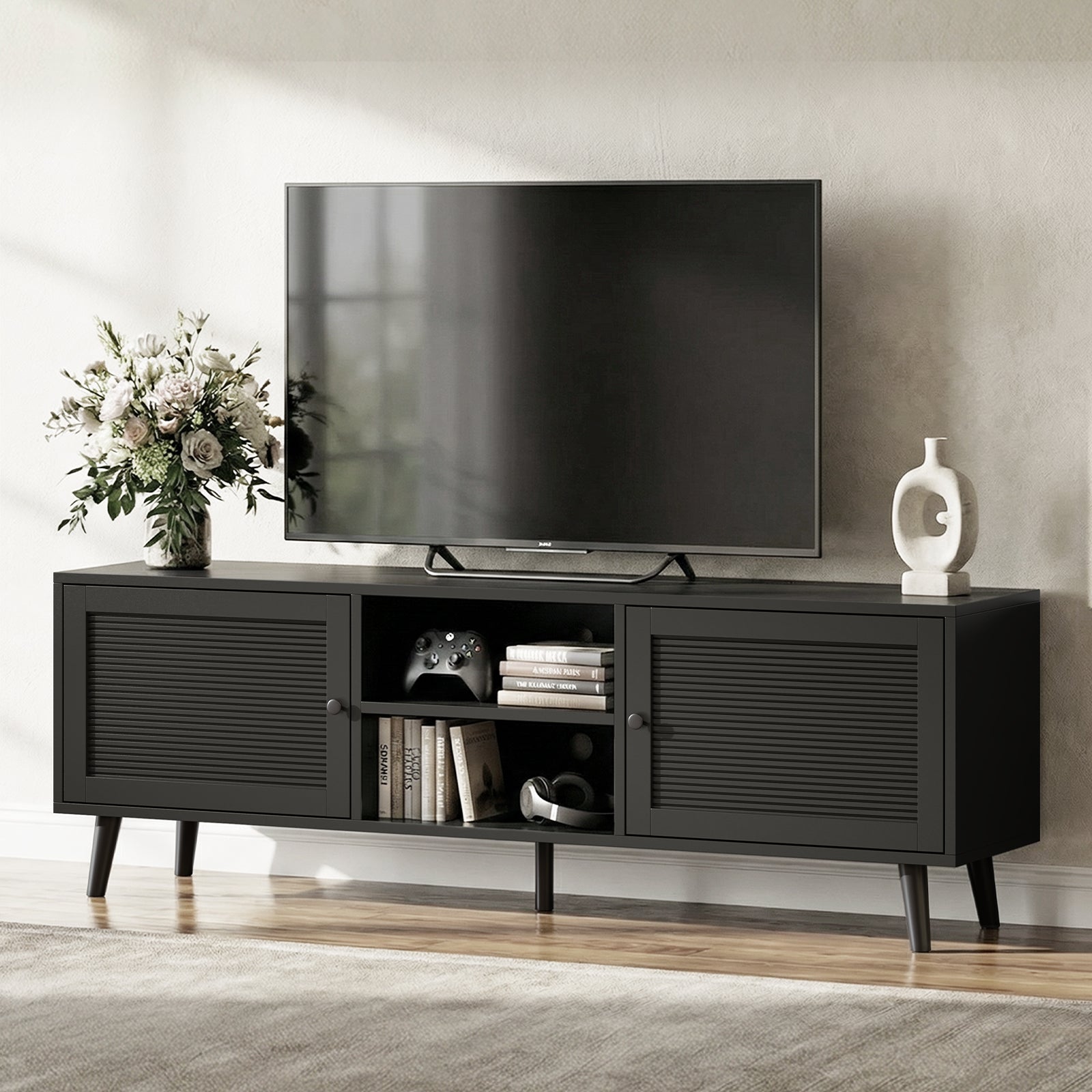 70-inch TV cabinet, suitable for TVs with a size not exceeding 75 inches, with storage compartment
