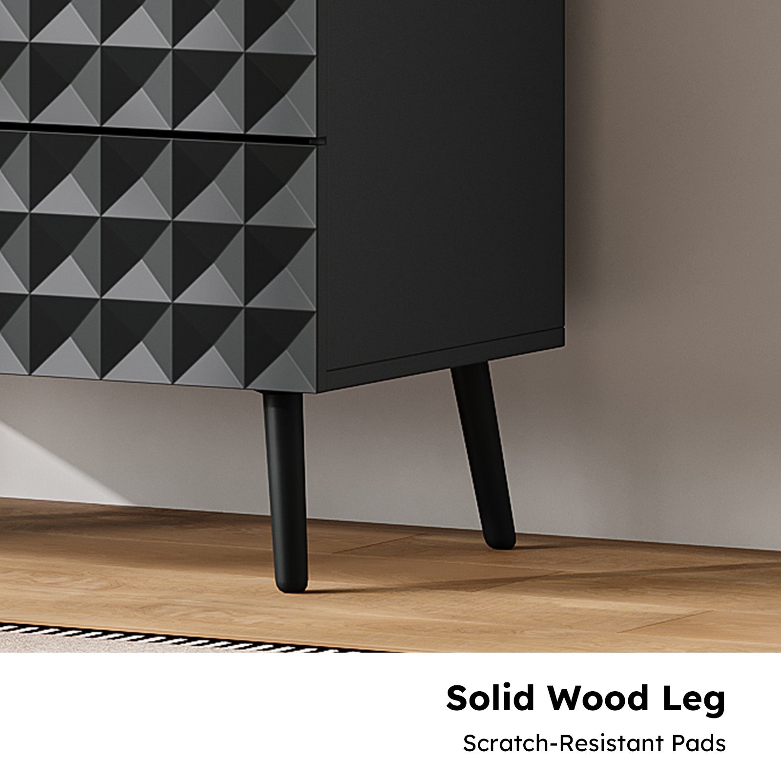 52.4” W 6-drawer Dresser, Chest Of Drawers With Metal Handles, Modern Tall Dresser With Soft Closing Drawers And Anti-tip Kit, Storage Cabinet For Bedroom, Living Room And Entryway